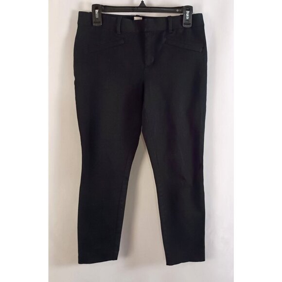 Gap Womens Skinny Ankle Pants Black Size 8R Mid Rise Slim Leg Stretch Casual - Picture 1 of 9